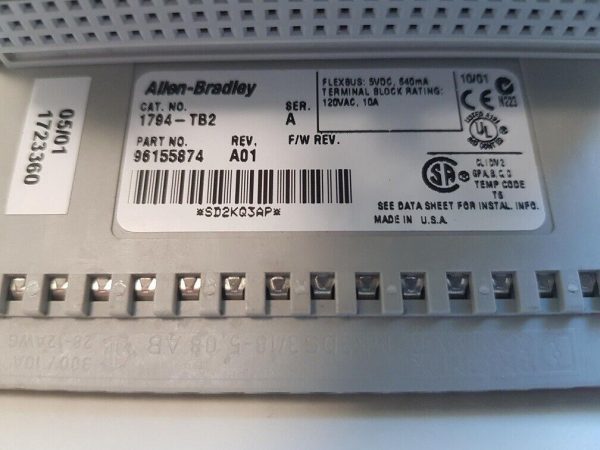 Allen Bradley 1794 TB2 FLEX TERMINAL BASE 314103560530 4
