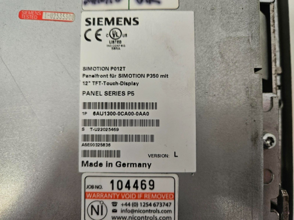 SIEMENS  Siemens SIMOTION P012T  6AU1300-0CA00-0AA0  Generalüberholt