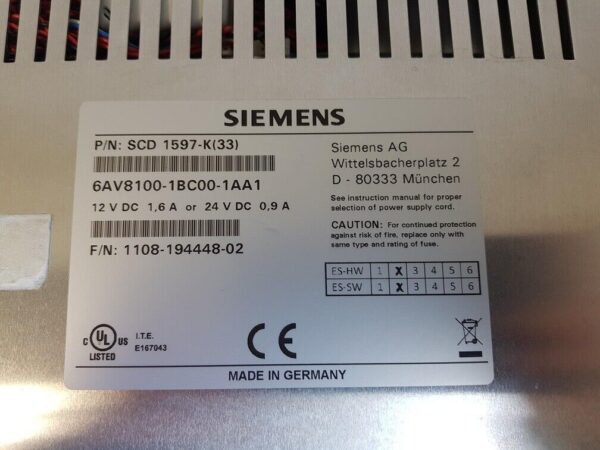 SIEMENS  6AV8100-1BC00-1AA1  Generalüberholt TOP ZUSTAND