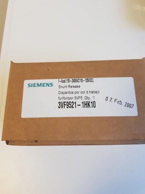 Siemens Shunt Release 3VF9521 1HK10 314216446853