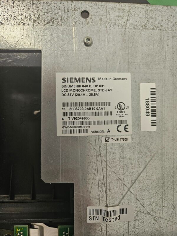 SIEMENS 6FC5203-0AB10-0AA1 + 6FC5210-0DA00-1AA1 + 77-964-2300 Gebraucht