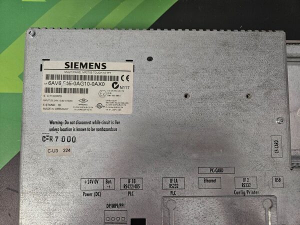 Siemens Multi Panel MP270B  6AV6545-0AG10-0AX0 gebraucht