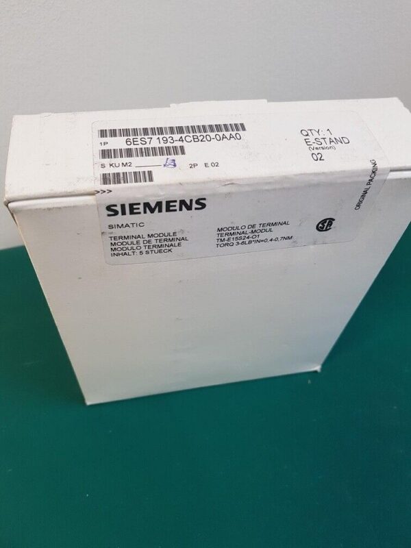 Siemens Simatic Terminal-Modul 6ES7193-4CB20-0AA0 Pack mit 5 St.