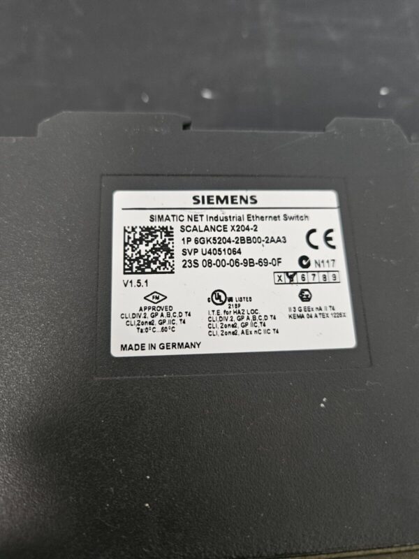 SIEMENS Industrial Ethernet Switch 6GK5204-2BB00-2AA3 Gebraucht