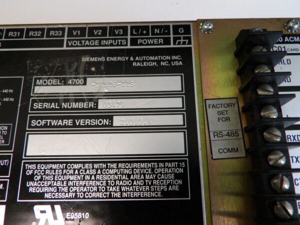 SIEMENS STROMZÄHLEREINHEIT  4700-DRMC3-11S Display