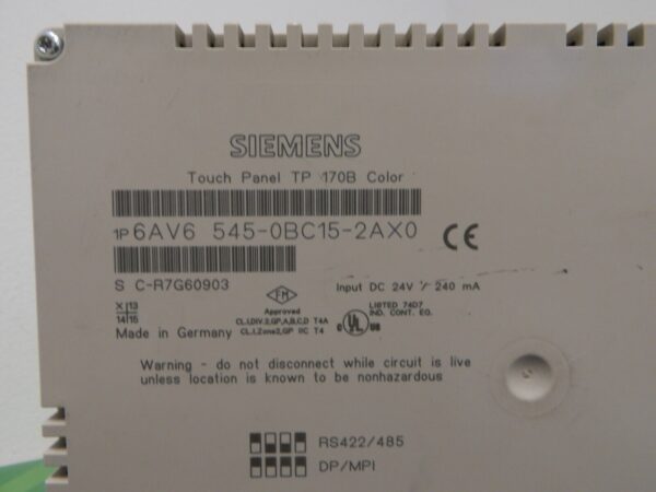 Siemens Simatic Panel 6AV6 545-0BC15-2AX0 Generalüberholt