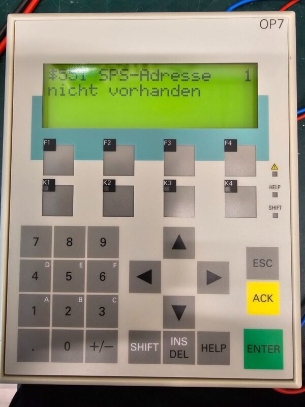 SIEMENS 6AV3607-1JC30-0AX1  Operator Panel gebraucht